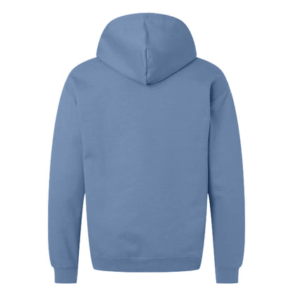 Stone Blue - Back - Gildan Unisex Adult Softstyle Fleece Midweight Full Zip Hoodie