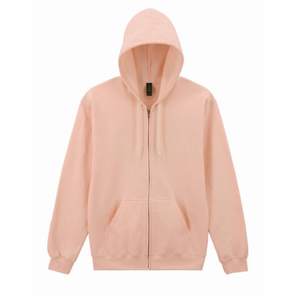 Dusty Rose - Front - Gildan Unisex Adult Softstyle Fleece Midweight Full Zip Hoodie