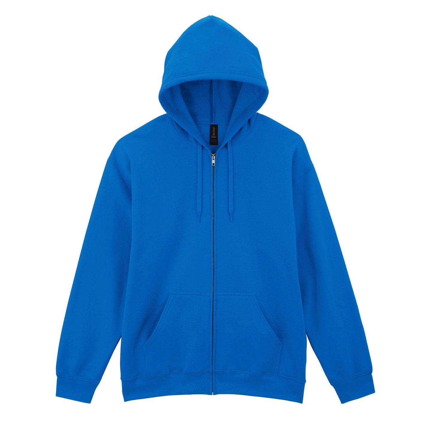 Royal Blue - Front - Gildan Unisex Adult Softstyle Fleece Midweight Full Zip Hoodie