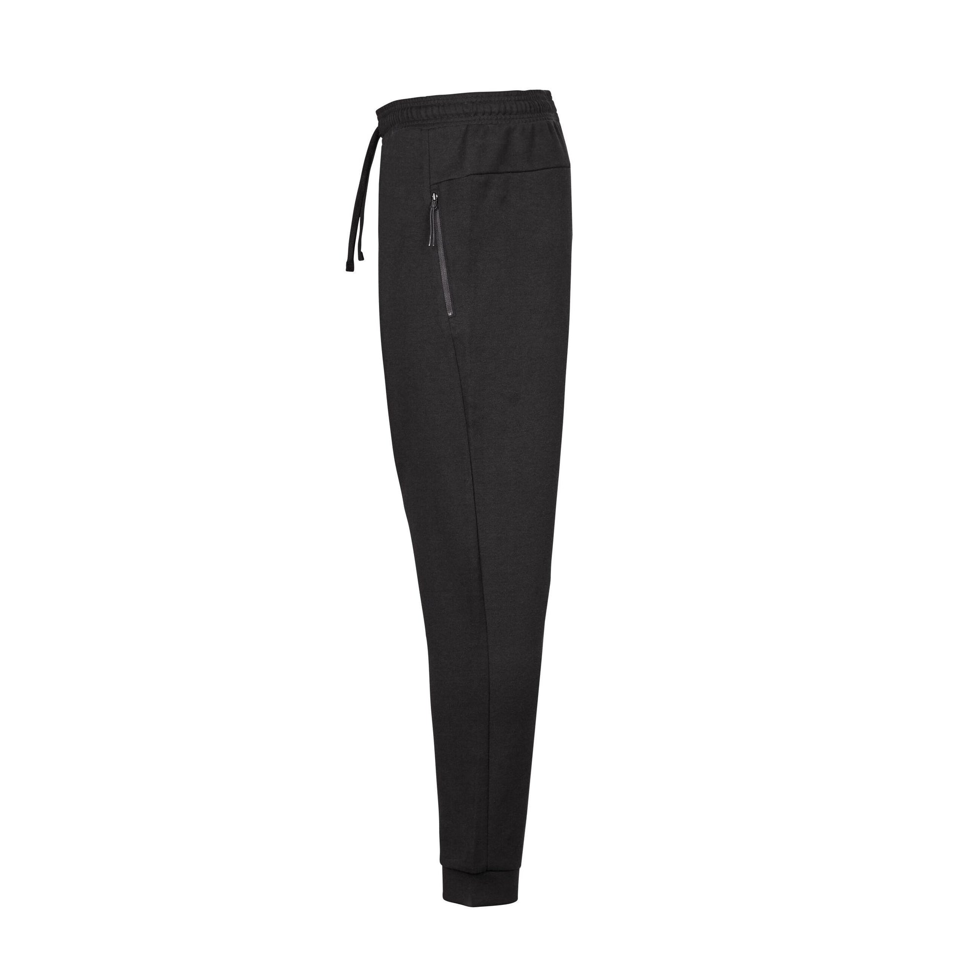 Black - Side - Tee Jays Mens Plain Athletic Jogging Bottoms