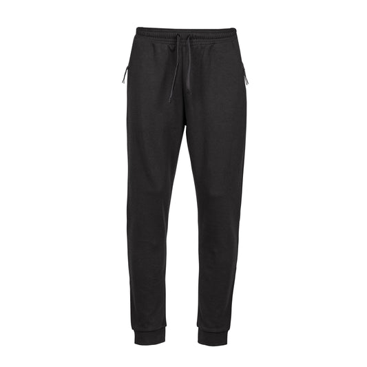 Black - Front - Tee Jays Mens Plain Athletic Jogging Bottoms