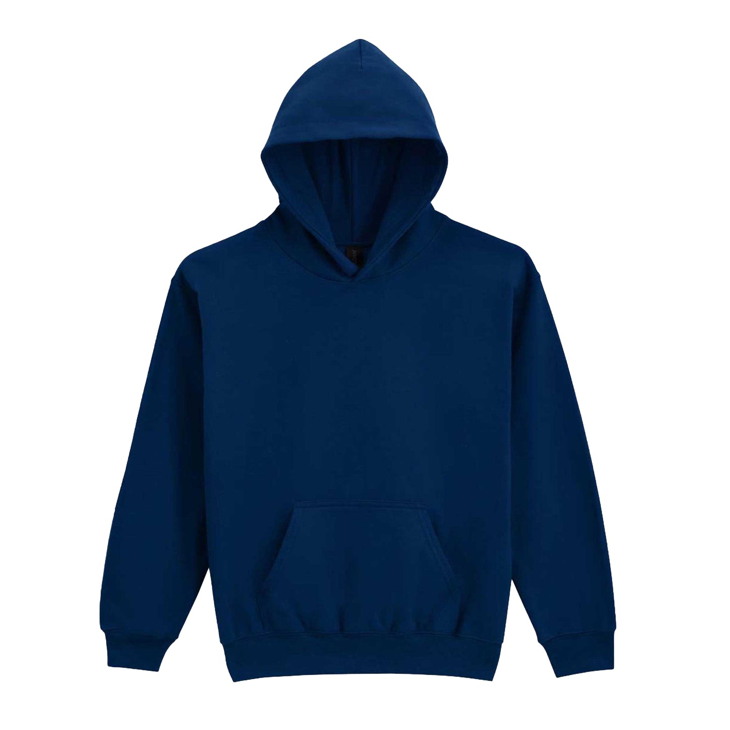 Navy Blue - Front - Gildan Childrens-Kids Softstyle Fleece Midweight Hoodie