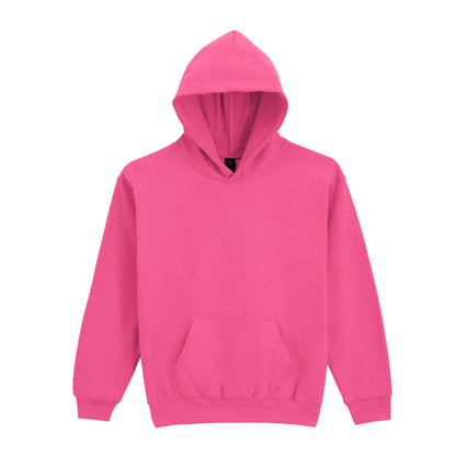 Pink Lemonade - Front - Gildan Childrens-Kids Softstyle Fleece Midweight Hoodie
