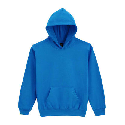 Royal Blue - Front - Gildan Childrens-Kids Softstyle Fleece Midweight Hoodie
