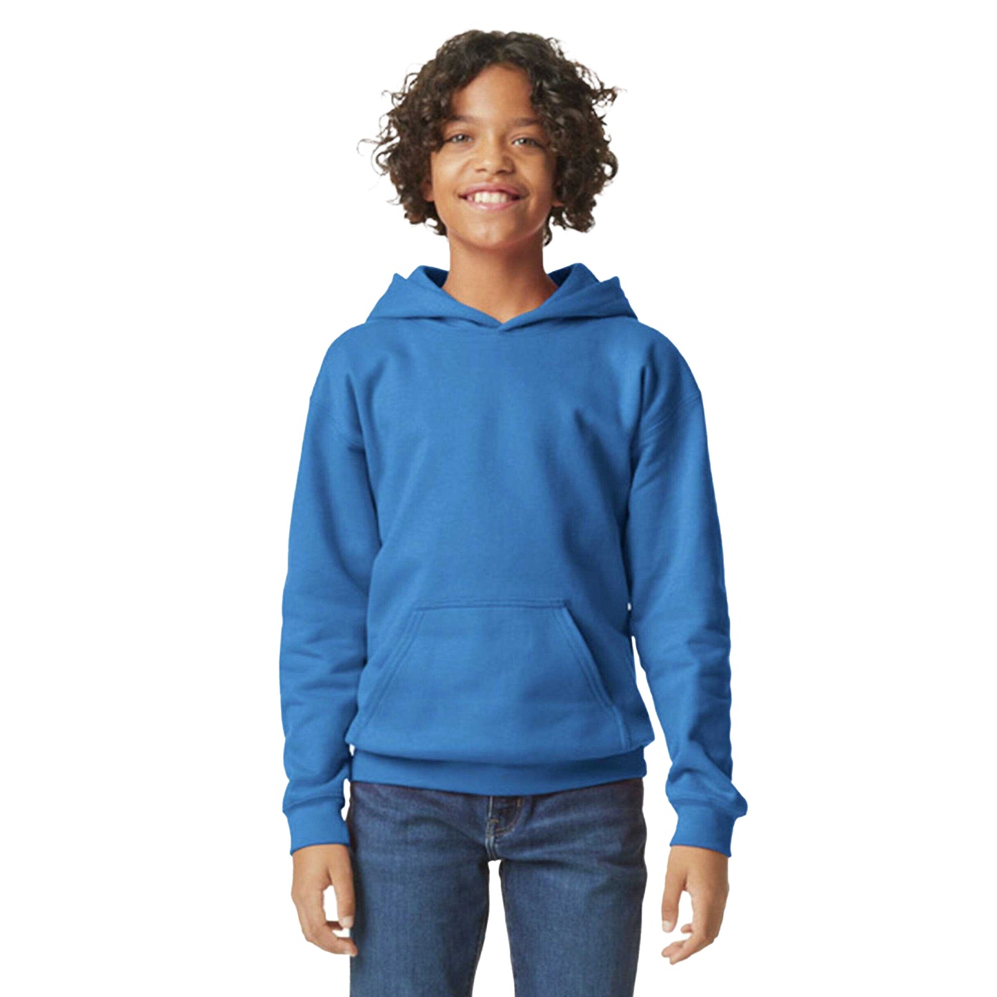 Royal Blue - Back - Gildan Childrens-Kids Softstyle Fleece Midweight Hoodie