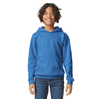 Royal Blue - Back - Gildan Childrens-Kids Softstyle Fleece Midweight Hoodie
