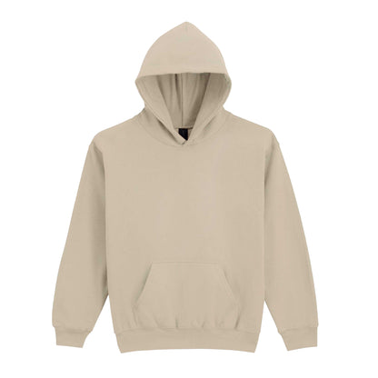 Sand - Front - Gildan Childrens-Kids Softstyle Fleece Midweight Hoodie