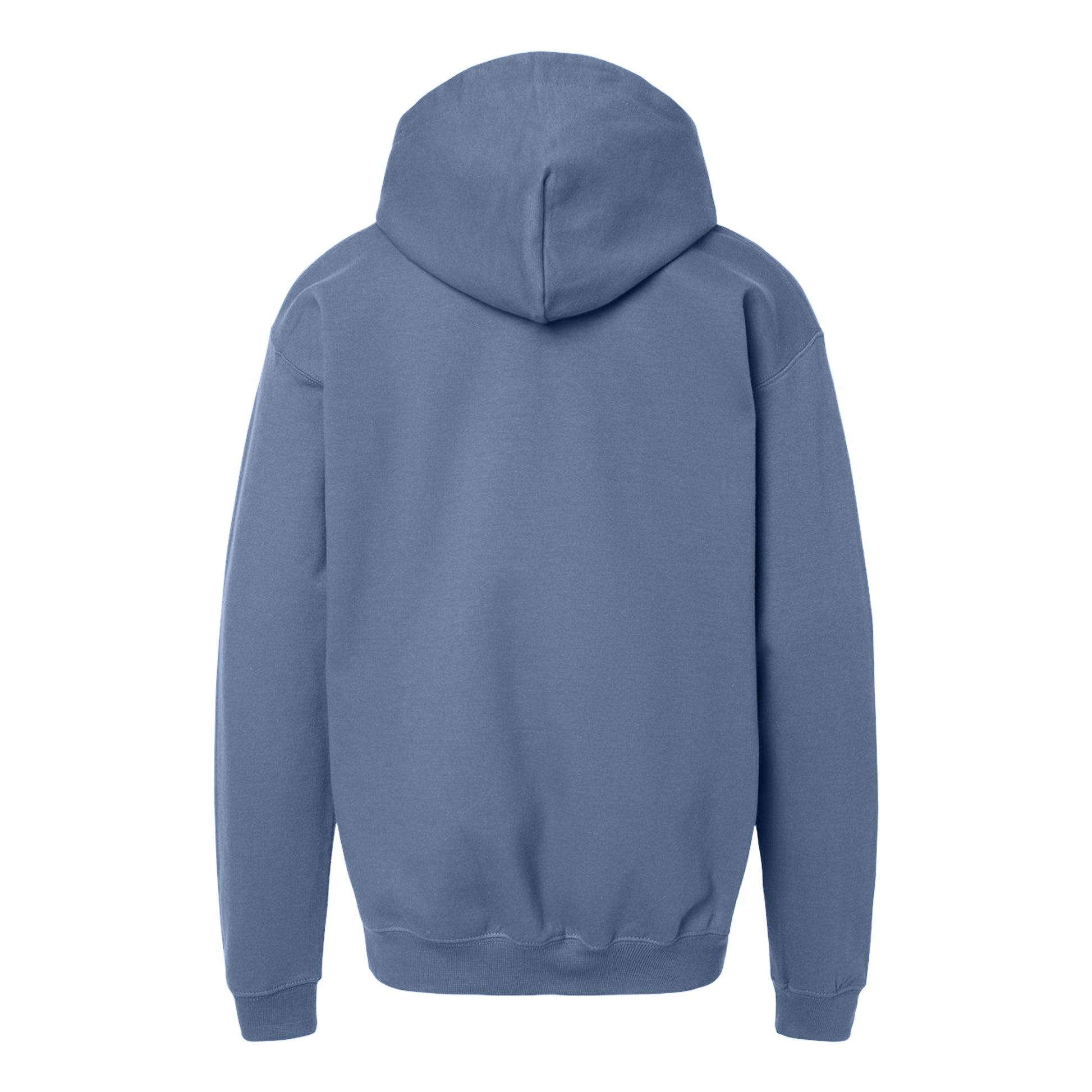 Stone Blue - Back - Gildan Childrens-Kids Softstyle Fleece Midweight Hoodie