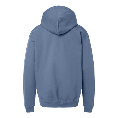 Stone Blue - Back - Gildan Childrens-Kids Softstyle Fleece Midweight Hoodie