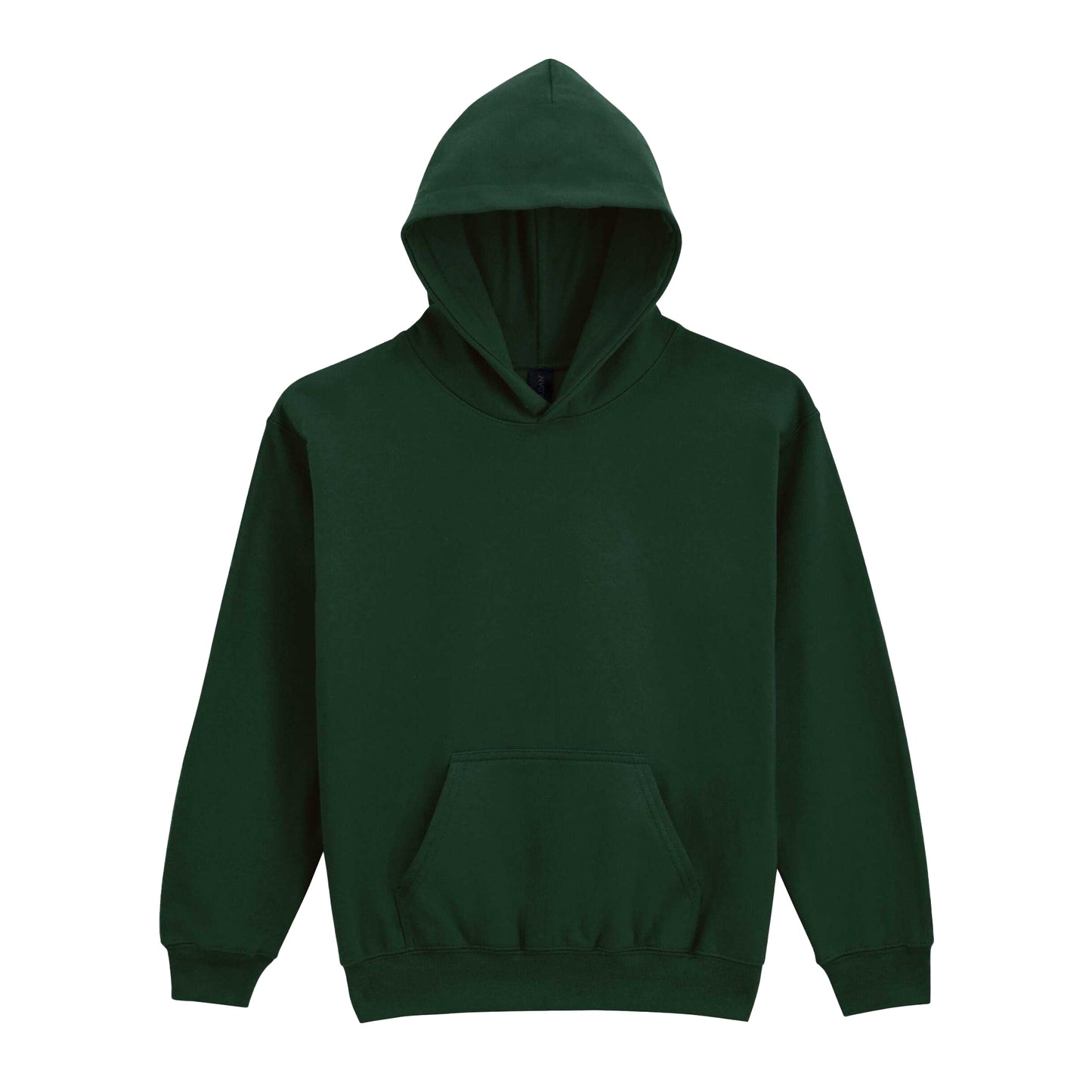 Forest Green - Front - Gildan Childrens-Kids Softstyle Fleece Midweight Hoodie