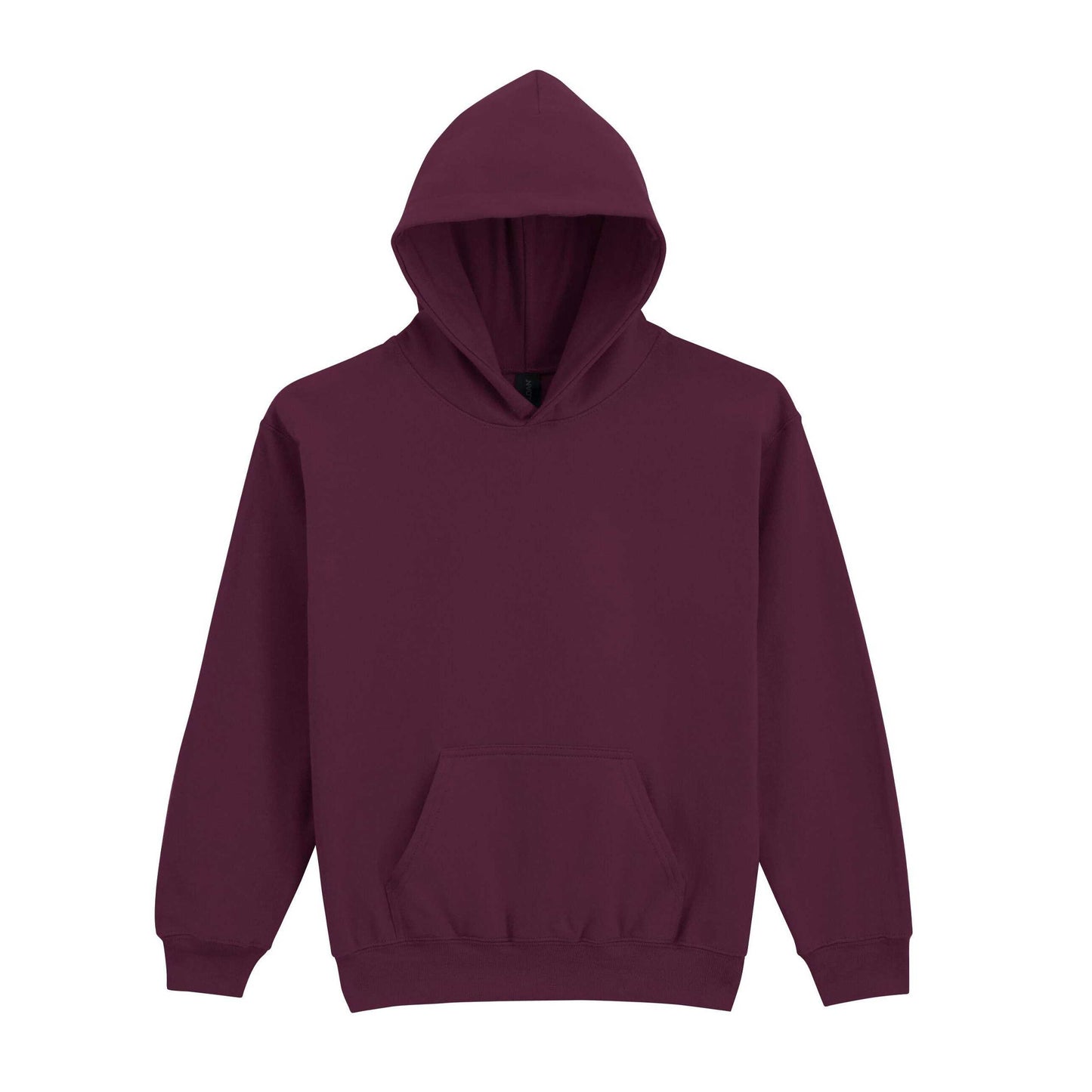 Maroon - Front - Gildan Childrens-Kids Softstyle Fleece Midweight Hoodie