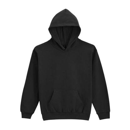 Black - Front - Gildan Childrens-Kids Softstyle Fleece Midweight Hoodie