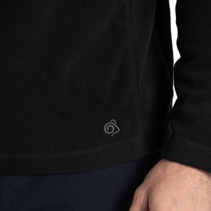 Black - Side - Craghoppers Mens Expert Corey 200 Half Zip Fleece Top