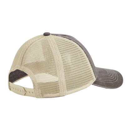 Vintage Brown-Stone - Back - Beechfield Unisex Adult Vintage 6 Panel Trucker Cap
