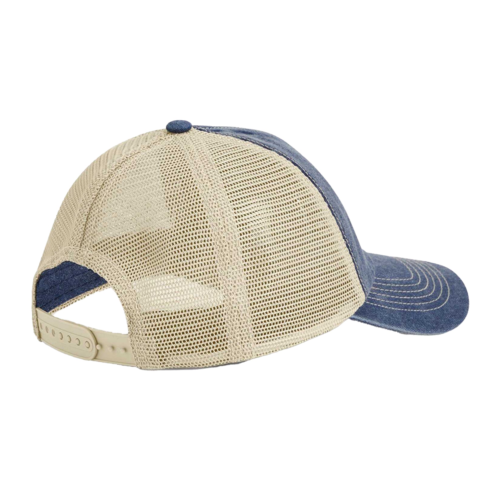 Vintage Denim-Stone - Back - Beechfield Unisex Adult Vintage 6 Panel Trucker Cap