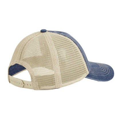Vintage Denim-Stone - Back - Beechfield Unisex Adult Vintage 6 Panel Trucker Cap