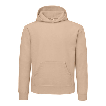 Desert Sand - Front - Fruit of the Loom Mens Supercotton Hoodie