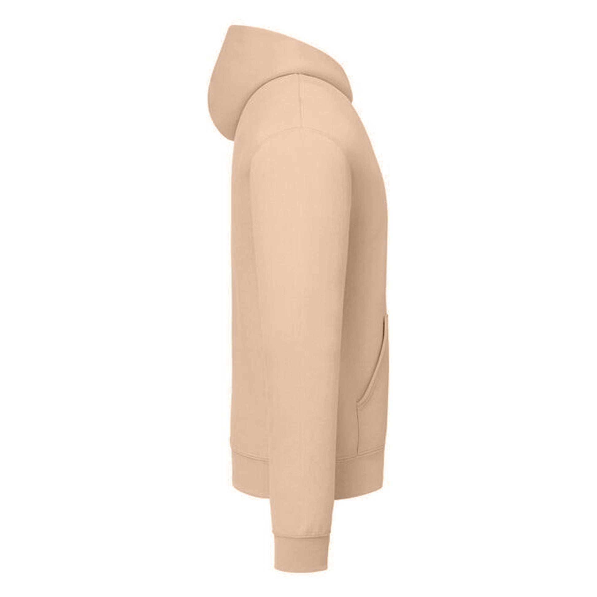 Desert Sand - Side - Fruit of the Loom Mens Supercotton Hoodie