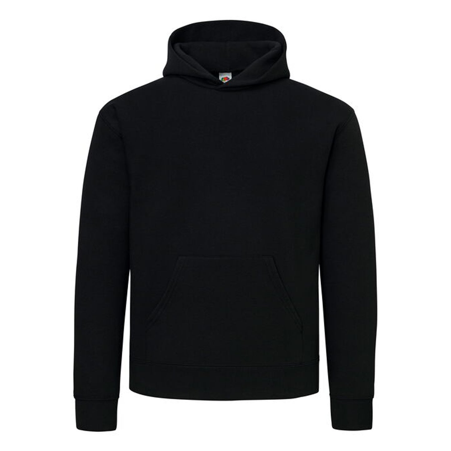 Black - Front - Fruit of the Loom Mens Supercotton Hoodie