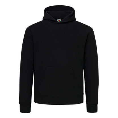 Black - Front - Fruit of the Loom Mens Supercotton Hoodie