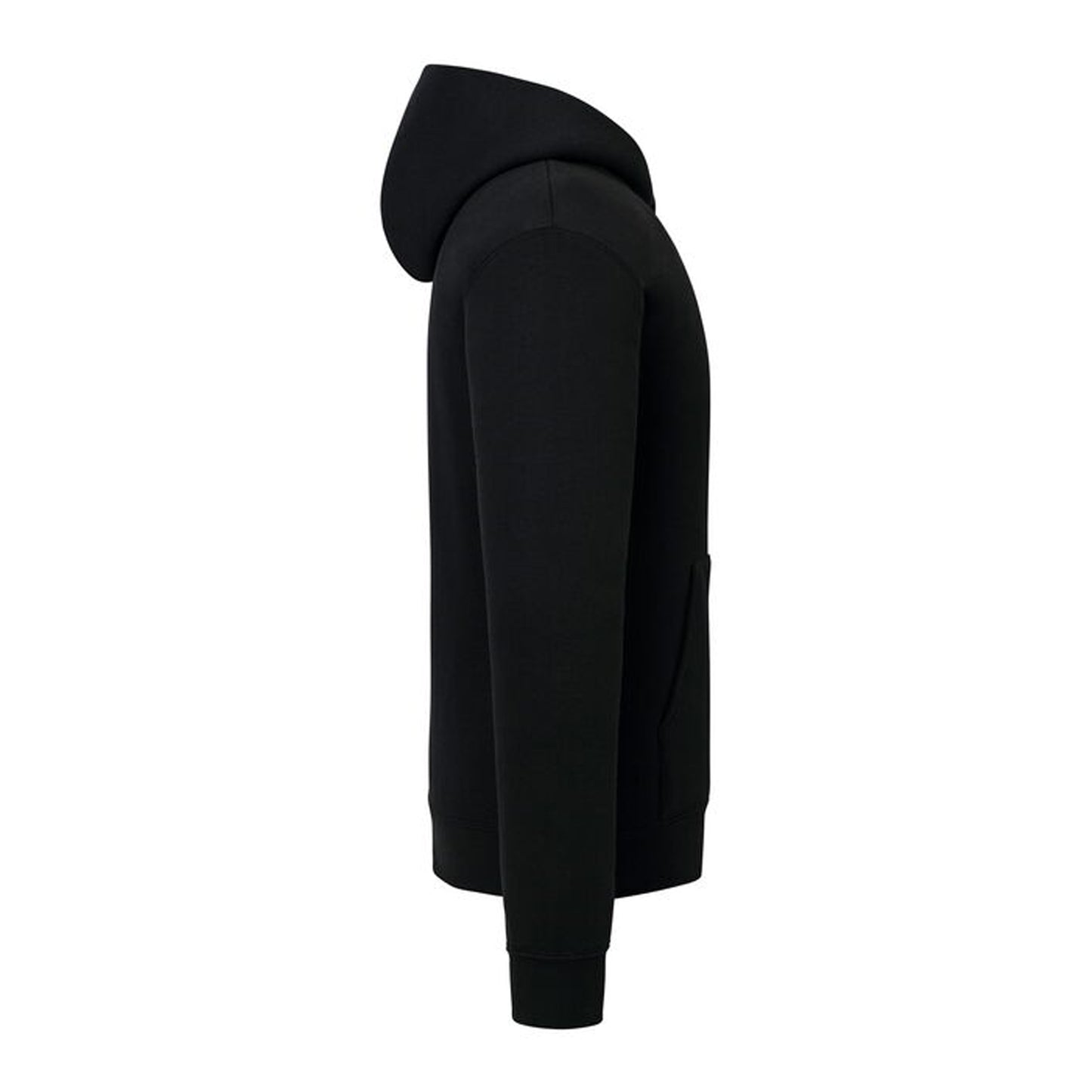 Black - Side - Fruit of the Loom Mens Supercotton Hoodie