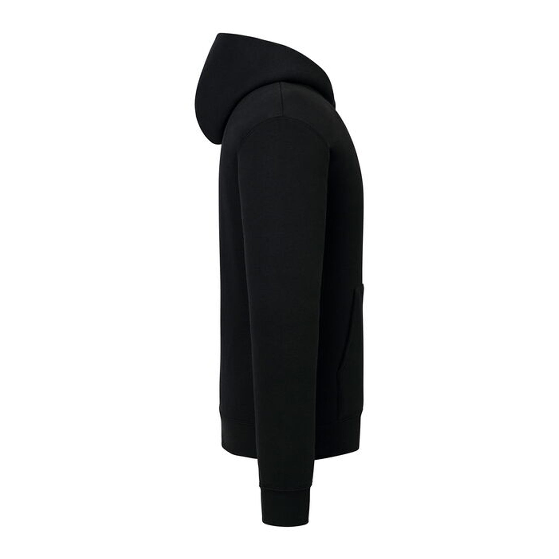 Black - Side - Fruit of the Loom Mens Supercotton Hoodie