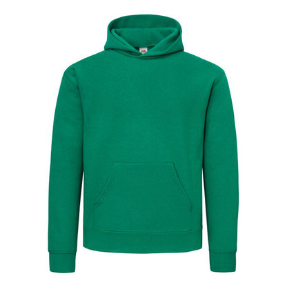College Green - Front - Fruit of the Loom Mens Supercotton Hoodie
