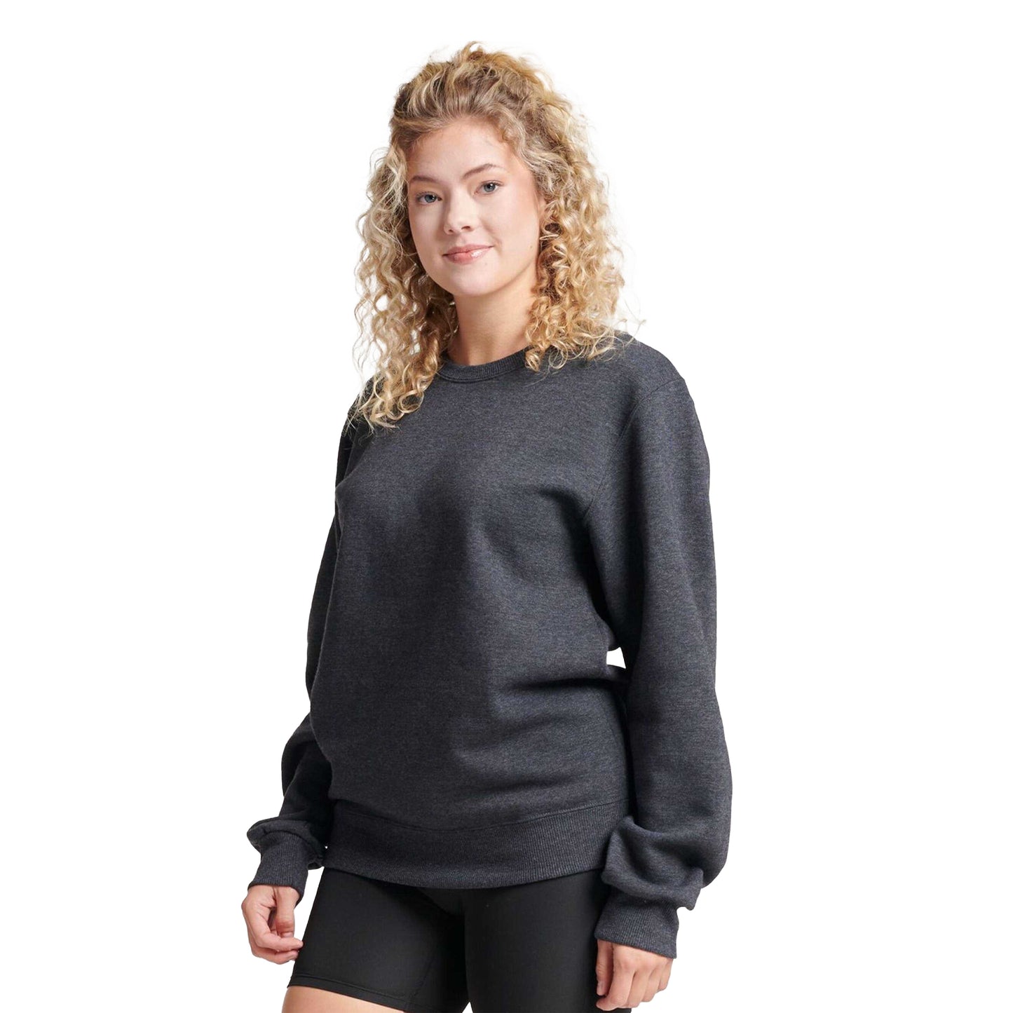 Black Ink Heather - Front - Jerzees Unisex Adult Eco Premium Sweatshirt