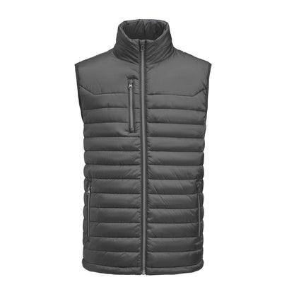 Steel Grey - Front - James Harvest Mens Meadows Gilet