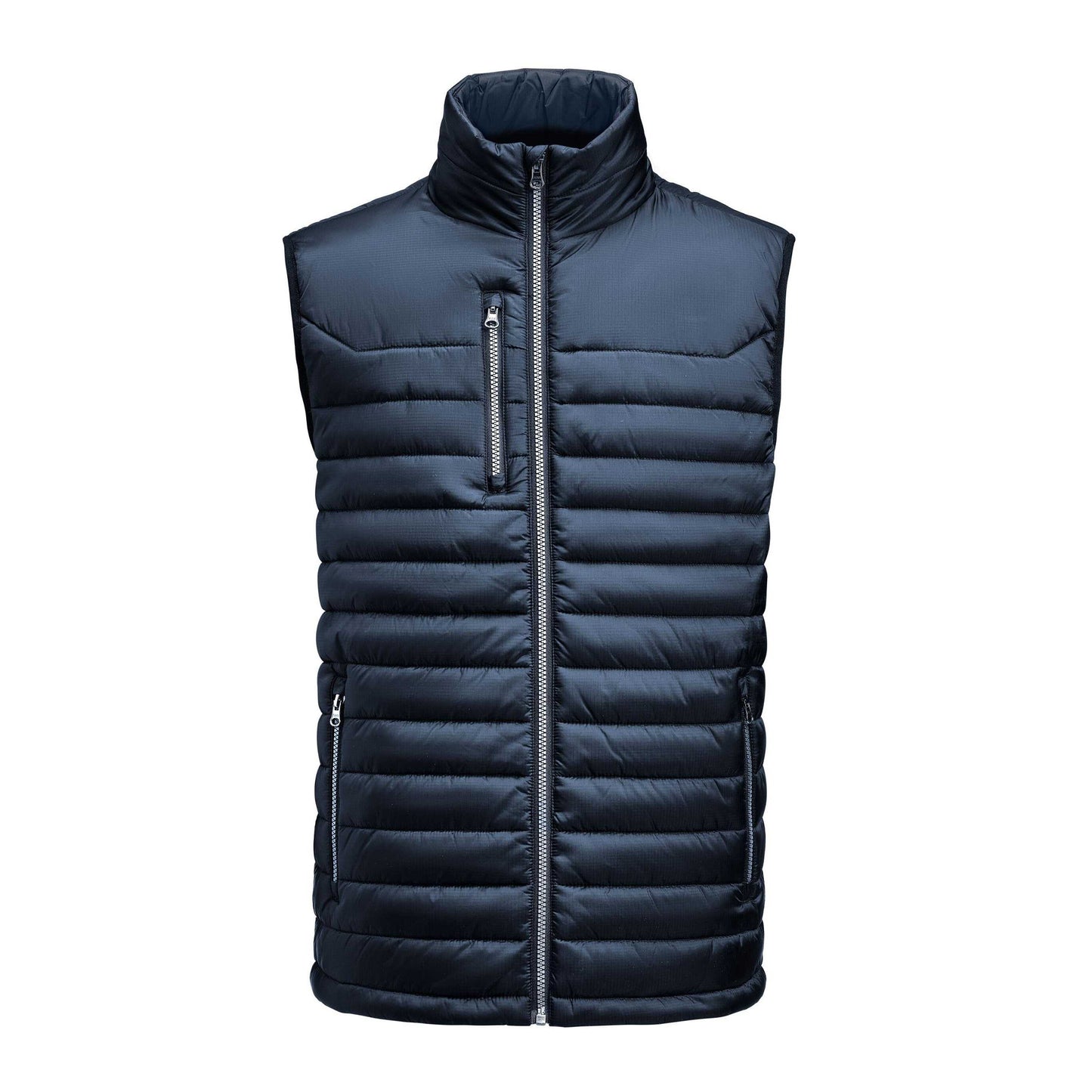 Navy - Front - James Harvest Mens Meadows Gilet