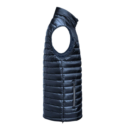 Navy - Back - James Harvest Mens Meadows Gilet