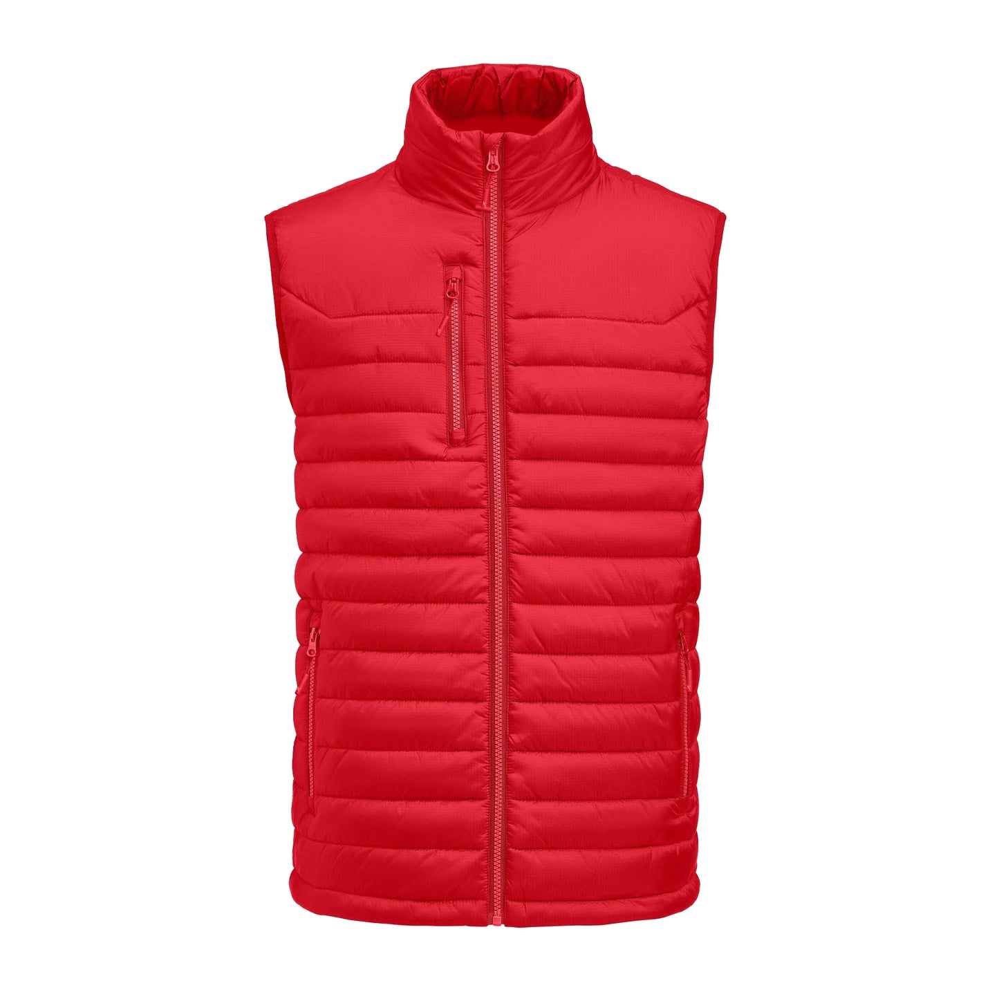 Red - Front - James Harvest Mens Meadows Gilet