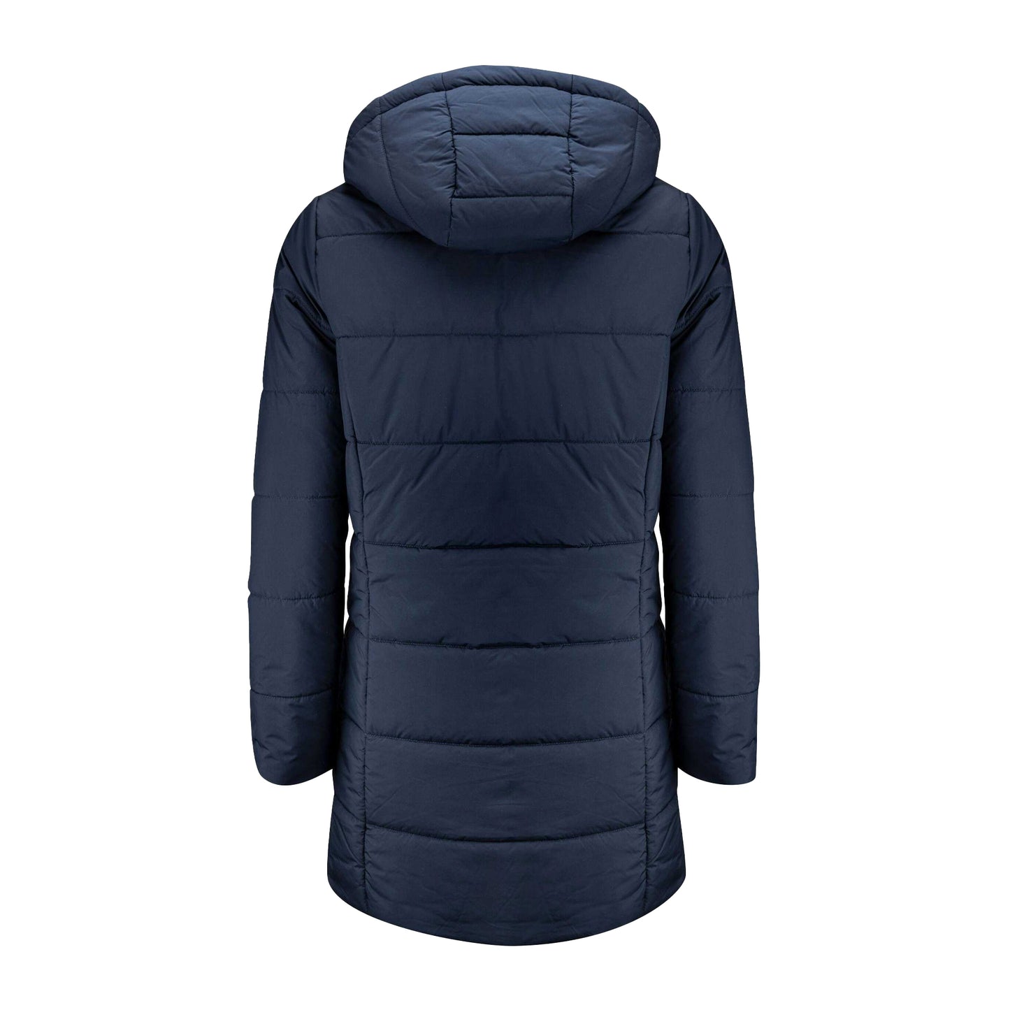 Navy - Back - James Harvest Womens-Ladies Nordmont Long Jacket