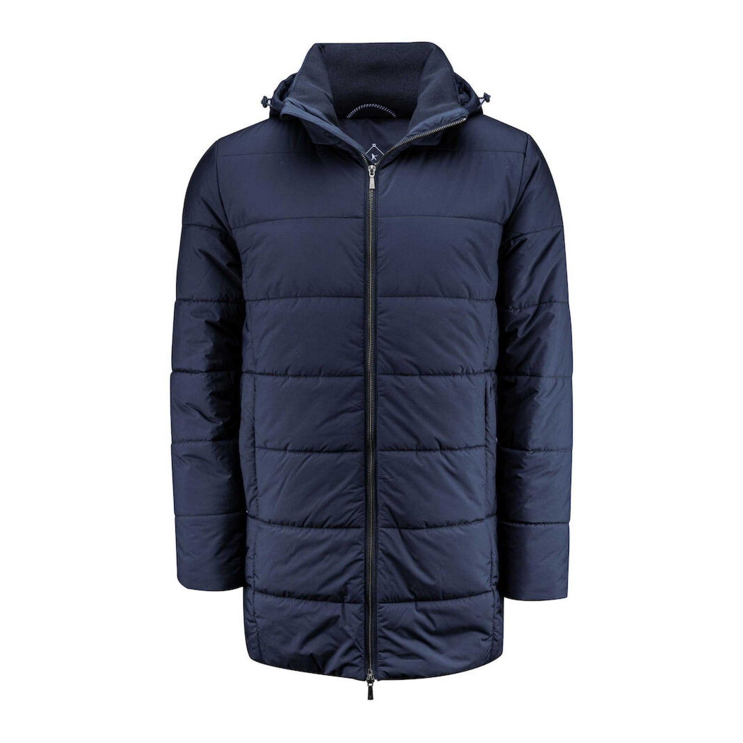 Navy - Front - James Harvest Mens Nordmont Long Jacket