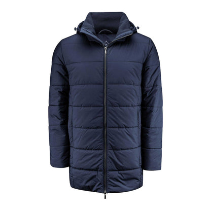 Navy - Front - James Harvest Mens Nordmont Long Jacket