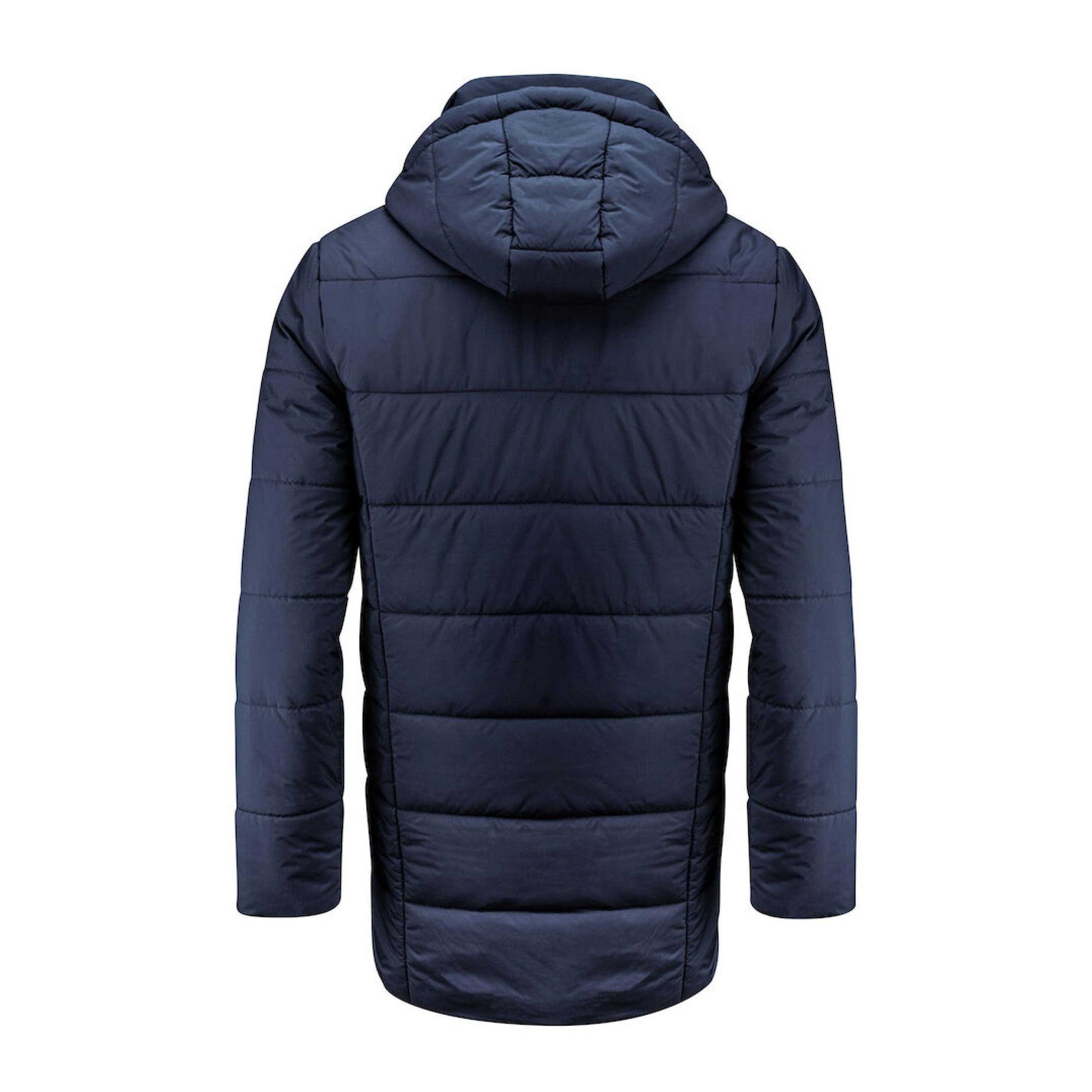 Navy - Back - James Harvest Mens Nordmont Long Jacket