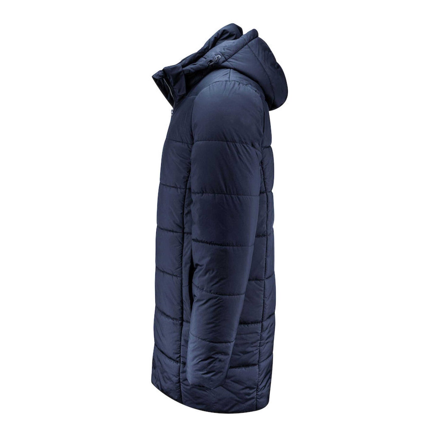 Navy - Side - James Harvest Mens Nordmont Long Jacket