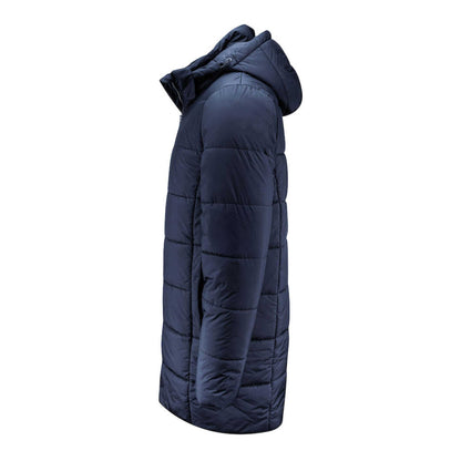 Navy - Side - James Harvest Mens Nordmont Long Jacket