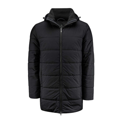 Black - Front - James Harvest Mens Nordmont Long Jacket