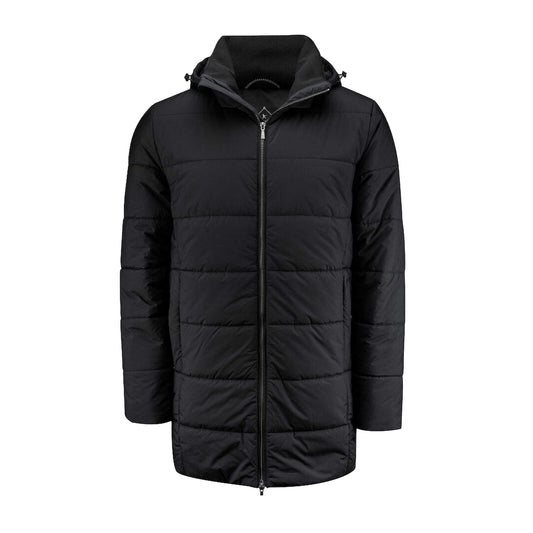 Black - Front - James Harvest Mens Nordmont Long Jacket