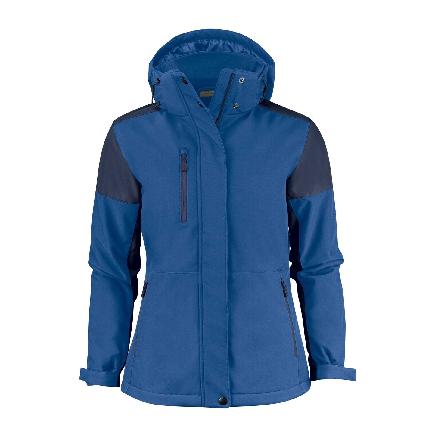 Cobalt-Navy - Front - Printer Womens-Ladies Padded Soft Shell Jacket
