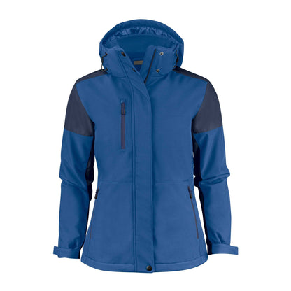 Cobalt-Navy - Front - Printer Womens-Ladies Padded Soft Shell Jacket