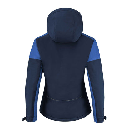 Navy-Cobalt - Back - Printer Womens-Ladies Padded Soft Shell Jacket