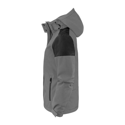 Anthracite-Black - Side - Printer Womens-Ladies Padded Soft Shell Jacket