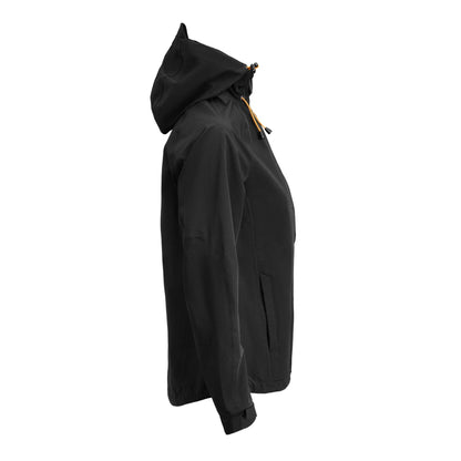 Black - Side - Jobman Womens-Ladies Oxygen Soft Shell Jacket