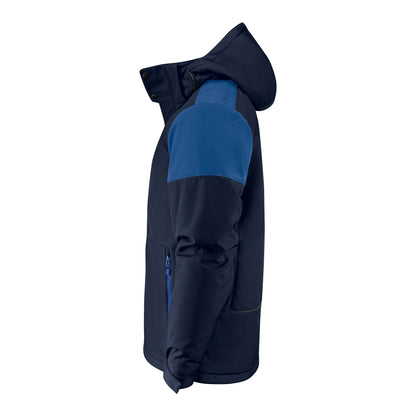 Navy-Cobalt - Side - Printer Mens Padded Soft Shell Jacket
