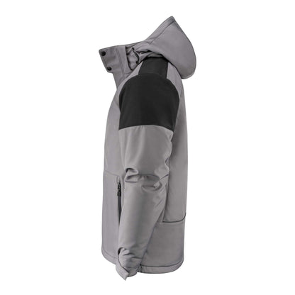 Anthracite-Black - Side - Printer Mens Padded Soft Shell Jacket