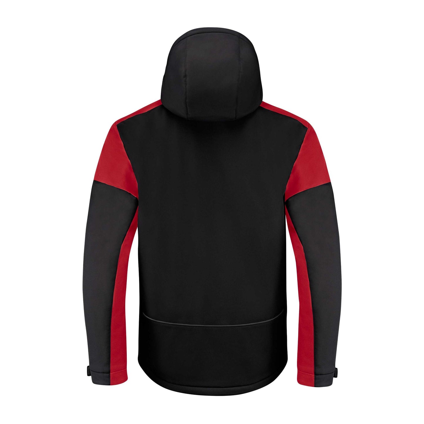 Black-Red - Back - Printer Mens Padded Soft Shell Jacket