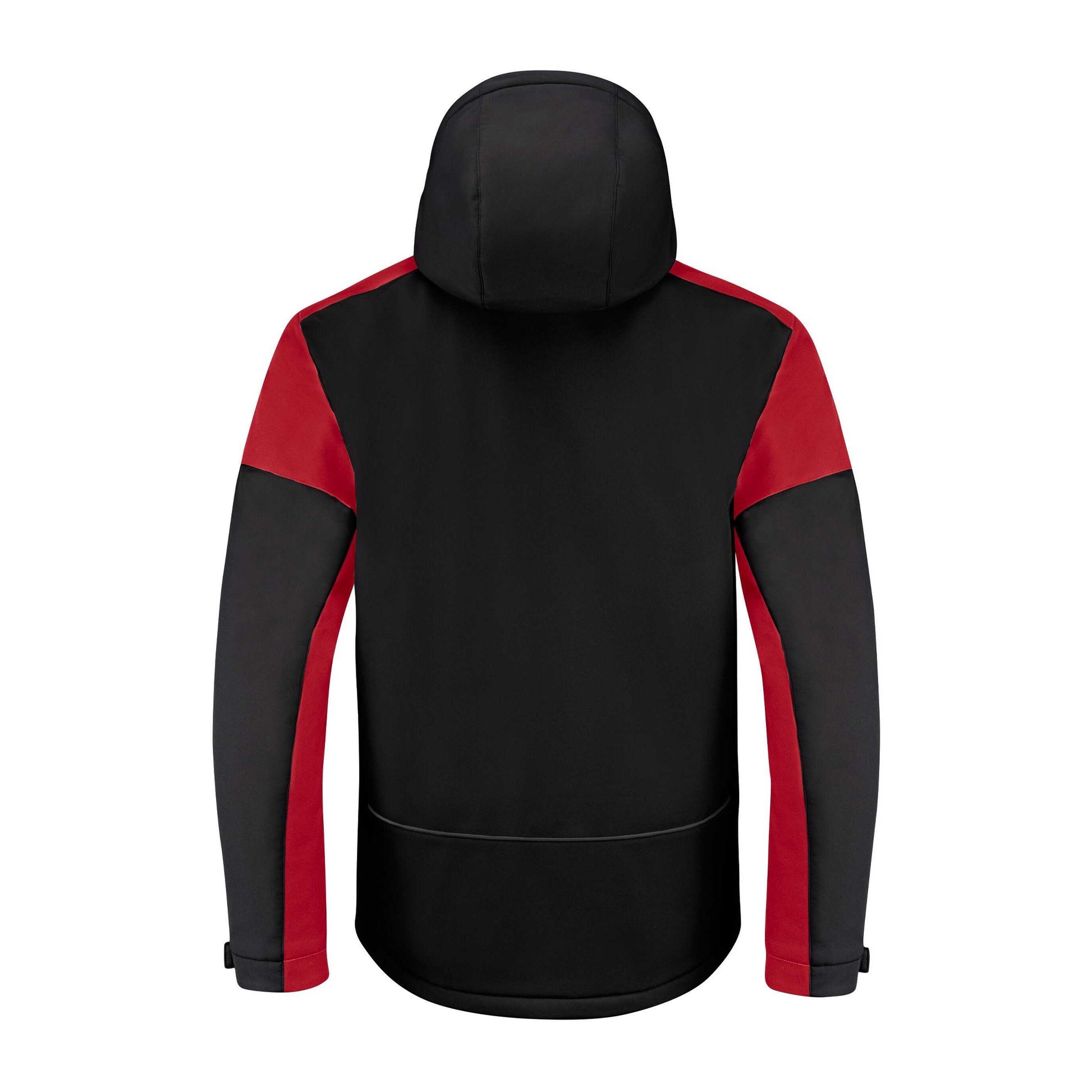 Black-Red - Back - Printer Mens Padded Soft Shell Jacket