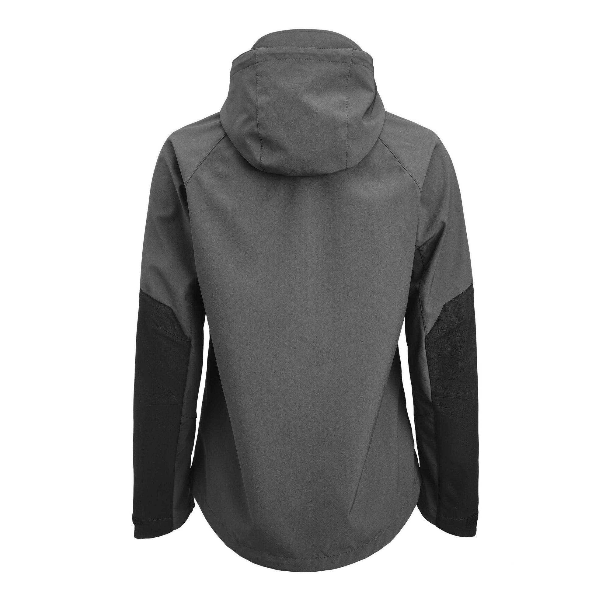 Dark Grey-Black - Back - Jobman Womens-Ladies Oxygen Soft Shell Jacket